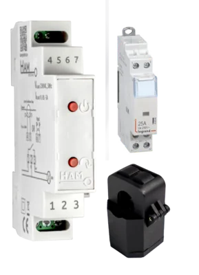 HAM DinSwitch + 1P Energy Metering + Relay 2NO 25A